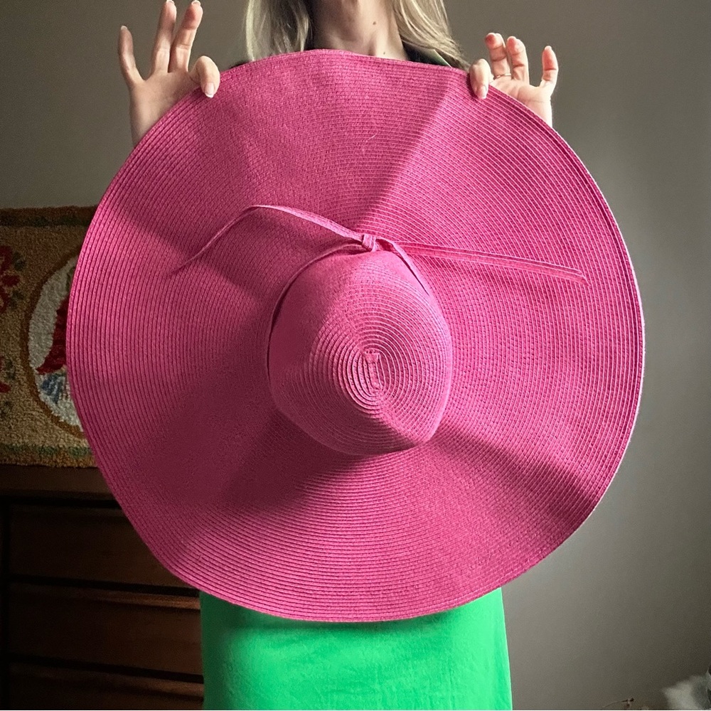 San Diego Hat Company Pink Elegant Wide Brim Hat